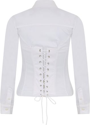 Balenciaga Womens Shirt Cotton Long-Sleeve White