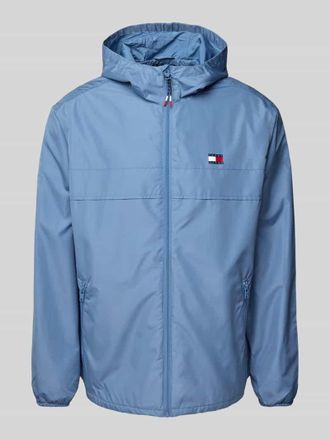 Tommy Jeans Jacke mit Logo-Detail Modell FLEECE LINED CHICAGO in Rauchblau, Gr&ouml;&szlig;e M