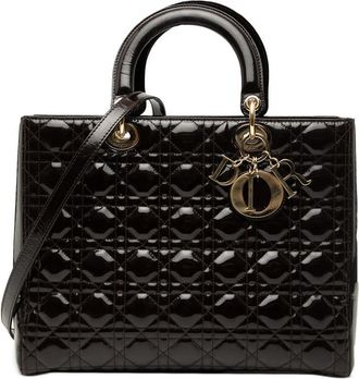 Dior Pre-owned Dior Large Patent Cannage Lady Dior Ladies 05-MA-1102