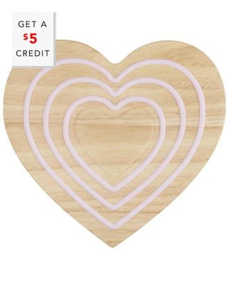 LE CREUSET Magnetic Wooden Heart Trivet With $5 Credit