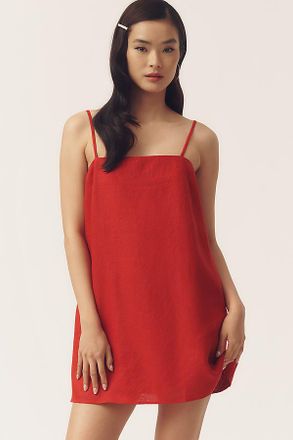 Reformation Aubree Sleeveless Linen Mini Dress