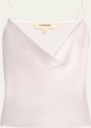 L'agence Calista Cowl-Neck Silk Camisole
