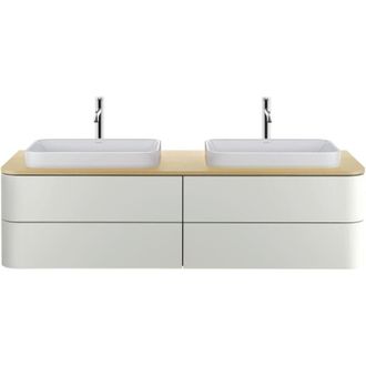 Duravit Console Duravit Happy D.2 Plus, 1600x550 mm, 2 d&eacute;coupes, pour