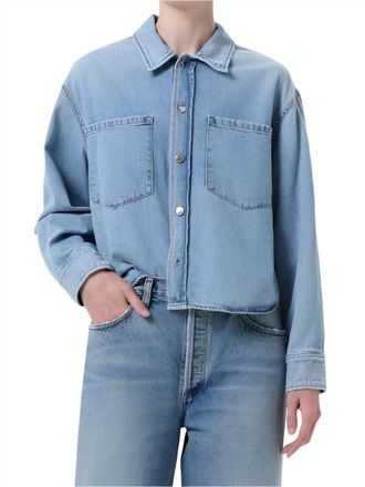 A Gold E Juna Relaxed Button-Up Shirt In Interval