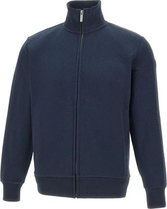 Colmar Cotton High-Neck Sweatshirt - Heren - Vesten met rits - Blauw - S - Katoen - Hoodies & sweatvesten