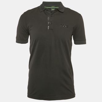 HUGO BOSS Boss By Hugo Boss Black Cotton Paddy Mirror Polo T-Shirt