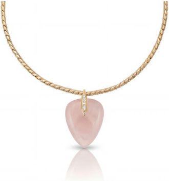 Ettika Solstice Pendant Choker Necklace in Rose Quartz at Nordstrom