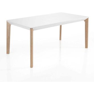 Oresteluchetta Tavolo allungabile effetto legno laccato bianco cm. H.75xP.90xL.160