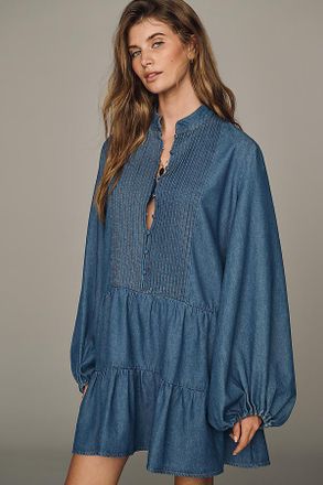 Bardot 100% Cotton Antonia Chambray Mini Dress