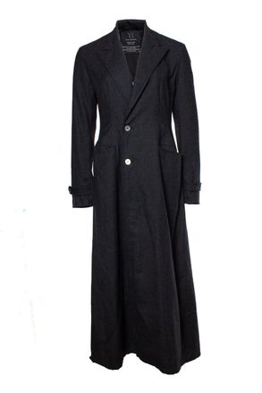 Yohji Yamamoto Grey maxi trench coat