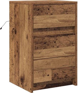 vidaXL Vidaxl - Bedside Cabinet with Old wood 38 x 34 x 61 cm Engineered wood