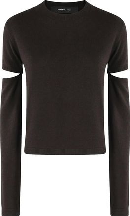 Federica Tosi Maglione con spacco sulle maniche - Marrone