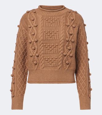 Emilia Wickstead Pullover Milo in lana a trecce