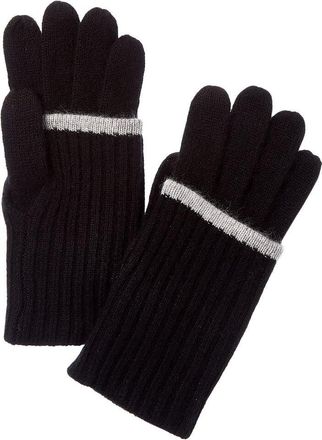 Amicale Cashmere Fold-Over Tipped Cuff Cashmere Gloves