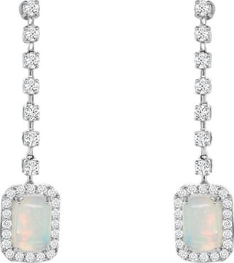 Sabrina Designs 14K 1.29 Ct. Tw. Diamond & Opal Drop Earrings