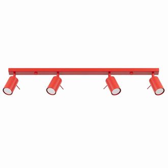 Sollux Lighting Plafone rojo acero alt. 16 cm