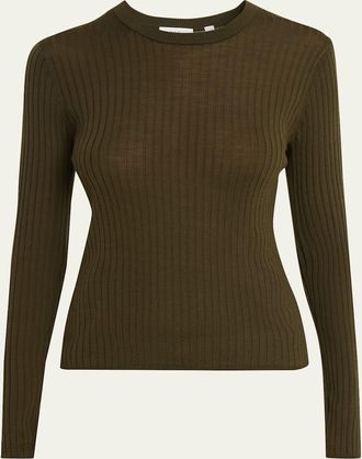 A.L.C. Kyle Ribbed Wool Crewneck Sweater