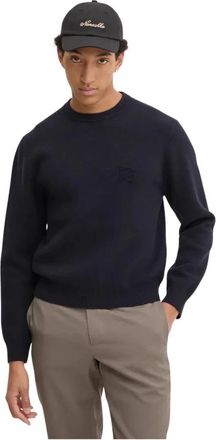 Nanushka Stono Sweater - Heren - Ronde hals truien - Blauw - M - Wol - Truien & Vesten