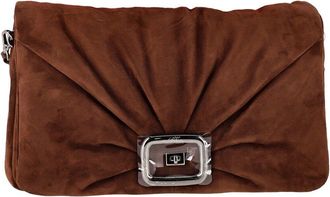 Roger Vivier Brown Suede Viv Choc Large Bag (Authentic Pre-Loved)