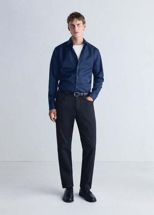 Mango Camicia slim fit comfort stretch non-iron a righe blu inchiostro - Uomo - XXL - MANGO MAN