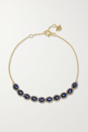 Amrapali London Bracciale In Oro 18 Carati Con Zaffiri E Diamanti Mini Rajasthan - Blu