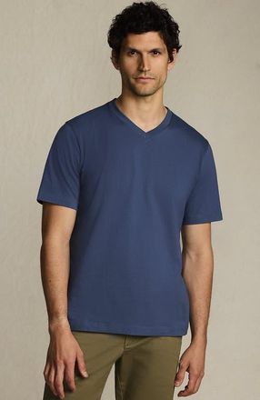 Lands End Super-T Short Sleeve V-Neck T-Shirt in Nightfall Blue at Nordstrom, Size X-Large
