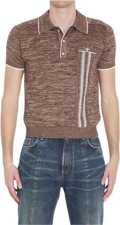 Versace Polo de punto con detalle Medusa - Knitwear - Hombre - Marr&oacute;n - L