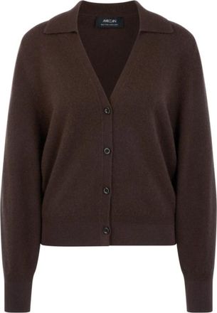 Marc Cain Cardigan - Dames - Cashmere truien - Bruin - S - Kasjmier - Truien & Vesten