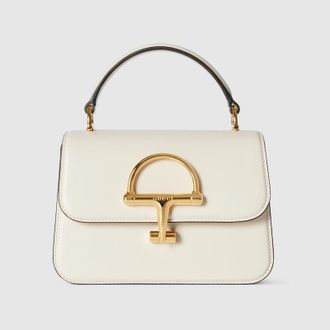 Gucci Siena Small Top Handle Bag, White, Leather