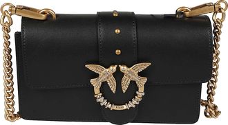 Pinko Love One Mini New Buckle Smooth Calfskin Shoulder Bag