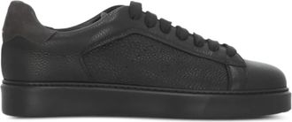 Doucal's leather low-top sneakers - Black