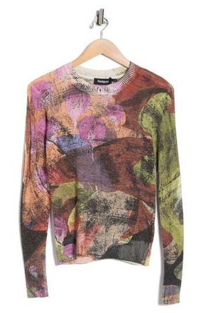 Desigual Thin Gauge Crewneck Sweater in Pink at Nordstrom Rack, Size X-Small