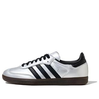 adidas (WMNS) adidas Samba OG Silver Metallic Black Gum JI4218