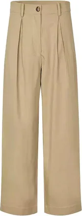 Modstr&ouml;m Dames, Broeken, Beige, Maat: S Katoen