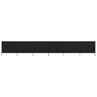 Berkfield Home 6-panel Wind Screen Fabric 800x160 cm Black