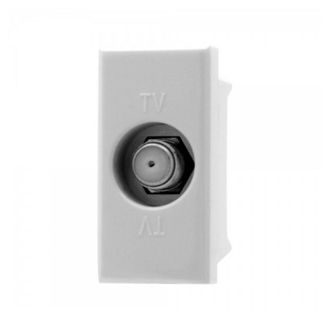 Trade Shop Trade Shop - Presa Tv Connettore Passante Maschio Bianco Compatibile Bticino Axolute