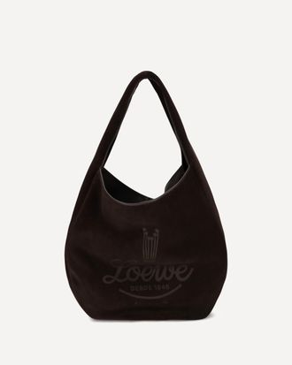 Loewe Roomy suede calfskin Hobo Shoulder Bag Male UNI