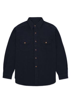Fortela CPO Cotton Overshirt in Dark Blue at Nordstrom, Size Small