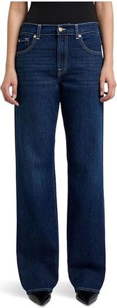 7 For All Mankind Tess Trousers Womens Jeans Oceandrift : 29 34, Denim/Lyocell