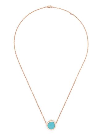 Repossi Collana con pendente Antifer in oro rosa 18kt con diamanti