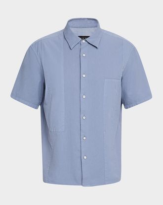 Rag & Bone Mens Dalton Patchwork Sport Shirt