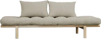 Karup Design Diván de madera natural y tela - Lino