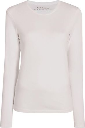 Another Tomorrow crew-neck organic cotton T-shirt - women - Organic Cotton - L - White
