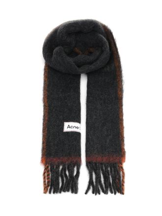 Acne Studios Alpaca Blend Scarf Scarves And Foulards Nero-Donna