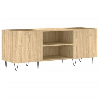 vidaXL Vidaxl - Mueble Discos Madera Contrachapada Roble Sonoma 121x38x48 Cm