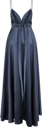 Blanca Vita Womens Long Dress Lead Grey Satin Polyester