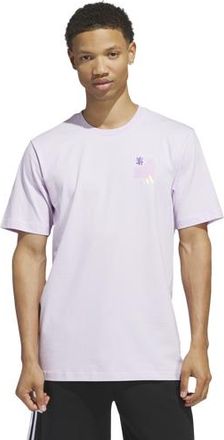 adidas Mens adidas Graphic Jet Set - Camper T-Shirt - Ice Lavender Size XXL