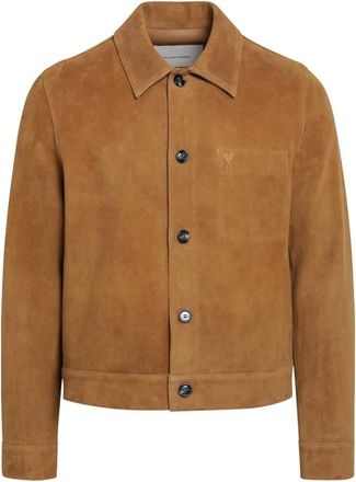 Ami Buttoned Jacket - - Jackets - Uomo - Marrone - M