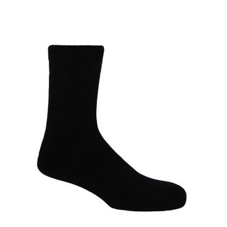 Peper Harow Plain Mens Bed Socks - Black