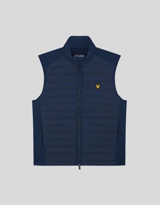 Lyle & Scott Lyle And Scott Mens Hybrid Quilted Gilet - Navy - Size: Regular/34